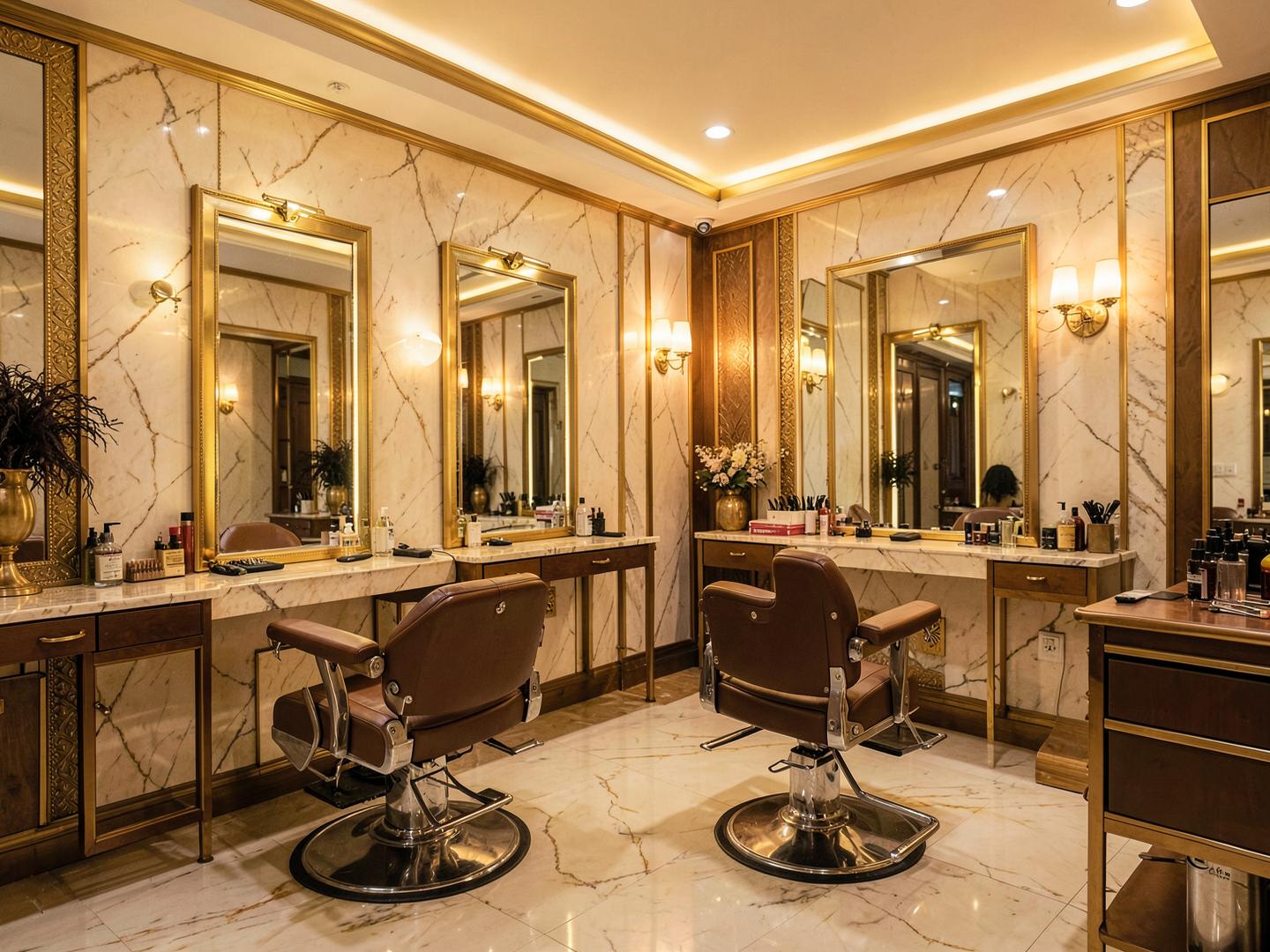Inside the salon